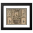 thumbnail image 2 of Antoine Le Pautre 17x15 Black Modern Framed Museum Art Print Titled - Design for a Wall Decoration with Chimneypiece and Two Figures (ca. 1650-70), 2 of 5