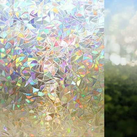 Film For Lights Fabricmcc Light Effects Texture Decorative Bathroom Window Film, Waterproof PVC Frosted Infant room Window Film,Sticker Glass For Home Bedroom 18 in. By 80 in. (45 X 200cm) ()