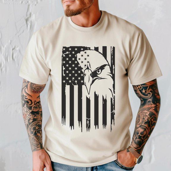 Velto American Flag Eagle Shirt - Men's Patriotic Tee All Size S-5XL