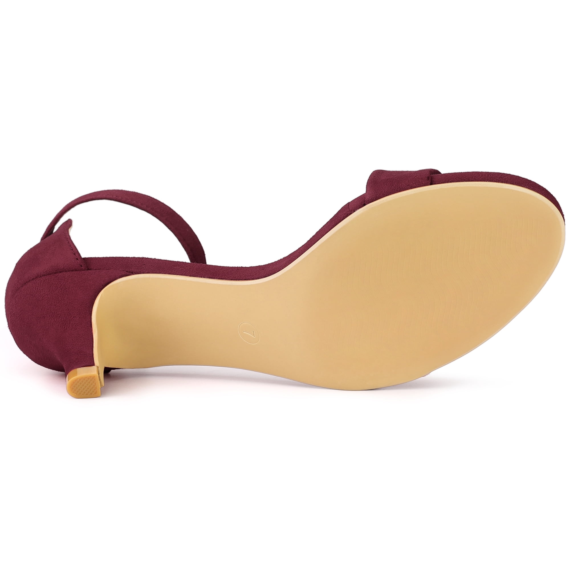 Unique Bargains Women's Kitten Heel Open Toe Ankle Strap High Heels Sandals