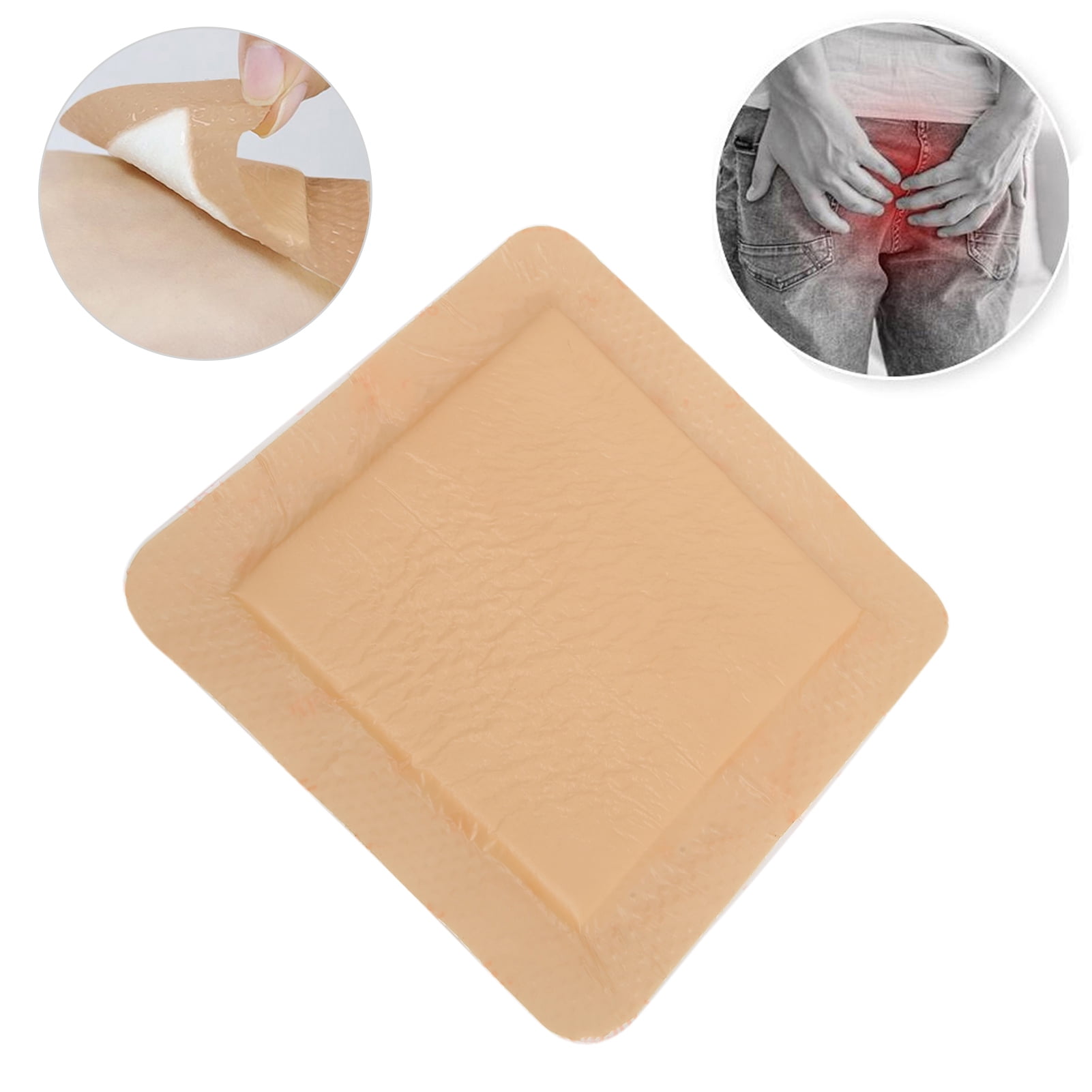 Silicone Foam Dressing With Border, Sacral Dressing Pad Bordered, Waterproof Adhesive For Bed
