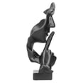 thumbnail image 4 of Figura de resina Sincero Escultura de cara Adorno de estatua arte abstracto color negro BS913, 4 of 10