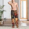 thumbnail image 2 of Balery Sleeping Cat Flowers Pantalones de pijama para hombre, pijama ultraligero, pantalón de descanso-XX-Large, 2 of 6