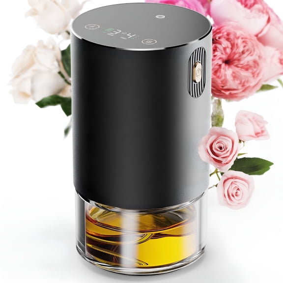 HIBIBUD Waterless Essential Oil Diffuser Rechargeable Portable Waterless Diffuser for Home and Car,4 Mist Level and Timer Setting,Pure Scent