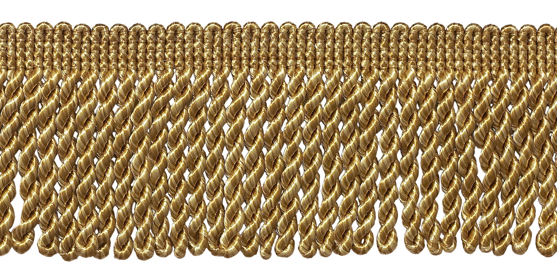 Heavy Thick Brown Bullion Fringe Upholstery Trim 2.5 Yards Total 9 Inch