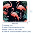 thumbnail image 5 of Flamingo Desk Pad Mousepad, Square 8.3x9.8 Inch Non-Slip Rubber Bottom Printed Desk Mat, Suitable for Office and Gaming, 5 of 6