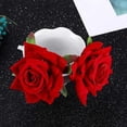 thumbnail image 4 of Rosa roja tipo U para novia, accesorios para el cabello, horquilla de seda, flor SAL99, 4 of 4