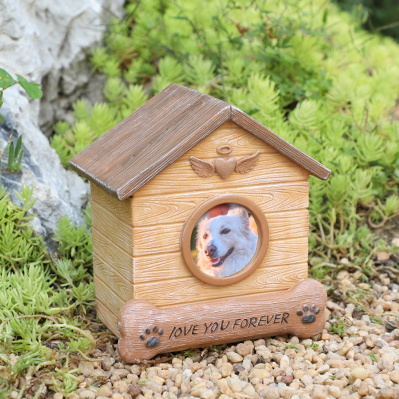 Pet Cremation Urn for Dogs Cats Ashes Pet Memorial Cinerary Casket with Memorial Words Pet Urns Box Keepsakes Ashes Box