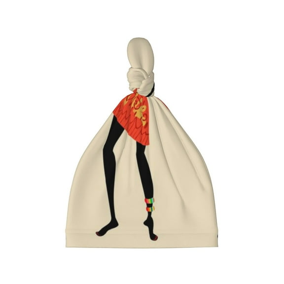 Naloa African Women Baby Newborn Hats, Infant Knotted Baby Hat, Beanie Top Knot Caps for Baby Boys Girls