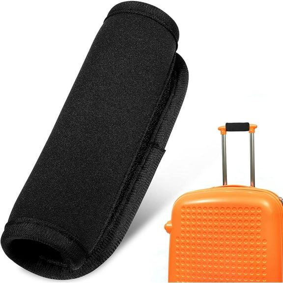 Suitcase Handle Cover Neoprene Luggage Handle Wrap Travel Bag Wraps Trolley Case Grip Cover Luggage Identifier for Travel Suitcase Bag (Black)