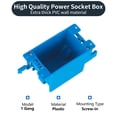 thumbnail image 4 of 10 Pack Single Gang Electrical Outlet Box, Old Work Box, 14 Cubic Inch Switch Box Plastic Outlet Box 1-Gang Electrical O, 4 of 7