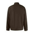 thumbnail image 4 of Zimjoy Mens Pullover Quarter Zip Casual Lightweight 1/4 Zip Sweatshirt Men Fall Mock Neck Long Sleeve 1/4 Zip Pullover Mens Texture Waffle Sweatshirt, Brown 3XL, 4 of 4