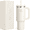 Cream, variant on GEDUX 1200ml Tumbler with Handle, 2-in-1 Leak Proof Lid (Straw/Flip), Insulated Water Bottle, Stainless Steel Tumbler with Non-Slip Silicone, Wide Mouth Travel Mug Cupholder Friendly