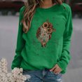 thumbnail image 3 of Suéter navideño de otoño e invierno, blusas elegantes vintage para mujer, cuello redondo, estampado de animales, manga larga, moda urbana, camiseta de muñeco de nieve, 3 of 5