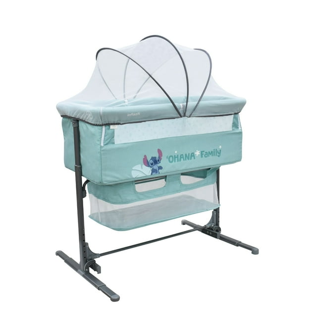 Cuna Colecho De Bebe Plegable Mosquitero Y Lateral Abatible Stitch