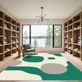thumbnail image 2 of ODIKA 2'x3' Machine Washable Non-Slip Area Rug, Abstract Green High Traffic Rug, Green, 1050739, 2 of 7