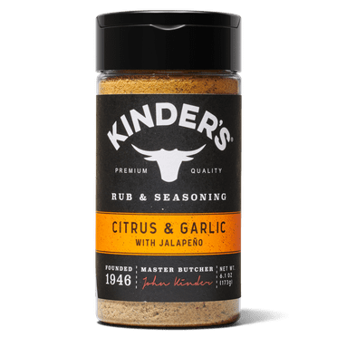 Kinder's Citrus with Garlic and Jalapeno Barbecue Seasoning for Grilling, 6.1 oz