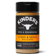 Kinder's Citrus with Garlic and Jalapeno Barbecue Seasoning for Grilling, 6.1 oz