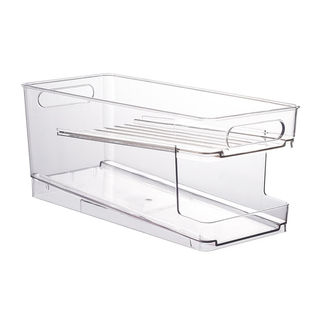 Organizador de latas para refrigerador Genérica Color Transparente, Material PET, 15.7x23
