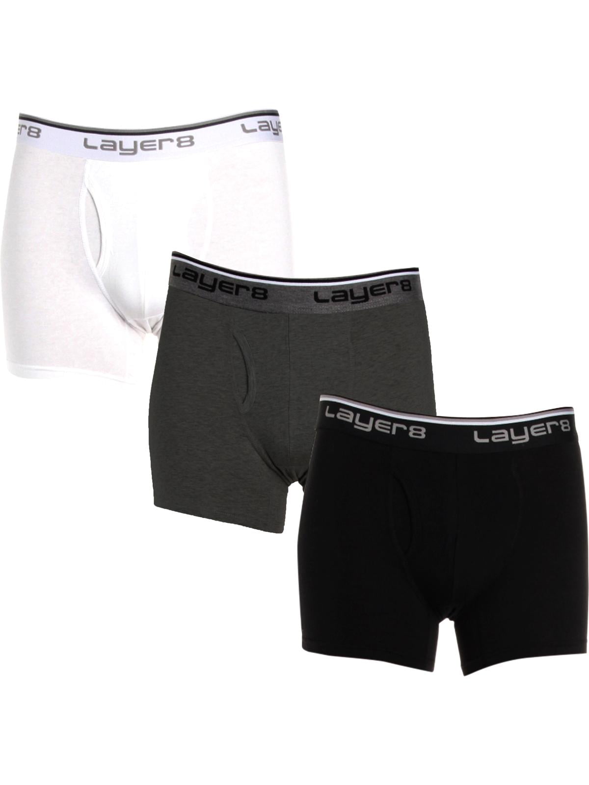 Layer 8 - Layer 8 Mens 3 Pack Everyday Boxer Brief - Walmart.com ...