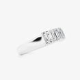 thumbnail image 2 of Zoya Jewel 14K White Gold Plated Moissanite Rings - 1.6 Ct Emerald Cut Excellent Moissanite Jewelry - Party Five-Stone Band Engagement Ring for Her, 2 of 2