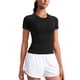thumbnail image 1 of Remera CRZ YOGA sin costuras, transpirable, manga corta, negra, XS, 1 of 5