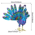 thumbnail image 5 of Dserhfy Metal Peacock Statue Garden Decor Peacock Sculpture Outdoor Peacock Spreading Its Tail Statue for Lawn Yard Decoration, 5 of 7