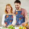 thumbnail image 5 of Pioneer Flower Floral Print Pattern Apron-Garden Aprons for Women with Pockets-Cotton Linen Waterproof Kitchen Cooking Gardening Aprons Adjustable for Kitchen,Cooking,BBQ and Salon 33x27 Inch, 5 of 7
