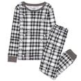 thumbnail image 4 of PEANUTS Toddler Boys Girls Snoopy Family Matching Pajamas Sleepwear 2-Piece Sets for Christmas with Woodstock Charlie Brown Linus (Black Plaid, 3T), 4 of 8