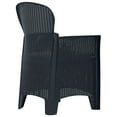 thumbnail image 2 of vidaXL 9 Piece Outdoor Dining Set Plastic Anthracite Rattan Look, 2 of 5