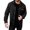 Black, variant on Men's Knitted Cardigan Jacket, Patchwork Collared Open Front Coat, Lightweight Casual Outerwear for Everyday Relaxed Style