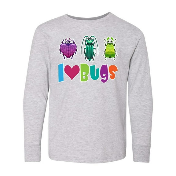 Inktastic I Love Bugs Long Sleeve Youth T-Shirt