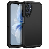 I-HONVA For Samsung Galaxy A25 Case,3-Layer Military Grade Drop Protection Anti-Slip Bumper Rugged Shockproof Dustproof Protection 6.5 inch Phone Case,Full Black