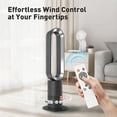 thumbnail image 6 of Xcity TP18Pro 2 in 1 Tower Fan and Heater, Bladeless Tower Fan with 10 Cooling+ 3 Heating Levels, 71° Oscillation Quiet Brushless DC Motor Remote Control for Bedroom Living Room Home Office,White, 6 of 7