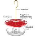thumbnail image 3 of 12 oz (~340.2g) Hanging Hummingbird Feeder with 8 Feeding Ports Red, 3 of 5