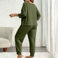 thumbnail image 4 of LYEAA Womens Capri Pajama Sets Plus Size Solid Sleeveless Top and Pant Pullover Sleepwear Breathable Loungewear, 4 of 5