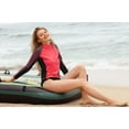 thumbnail image 2 of Women's Striped Rash Guard Long Sleeve Swim Shirt UPF 50+ Swimsuit Tops, 2 of 8
