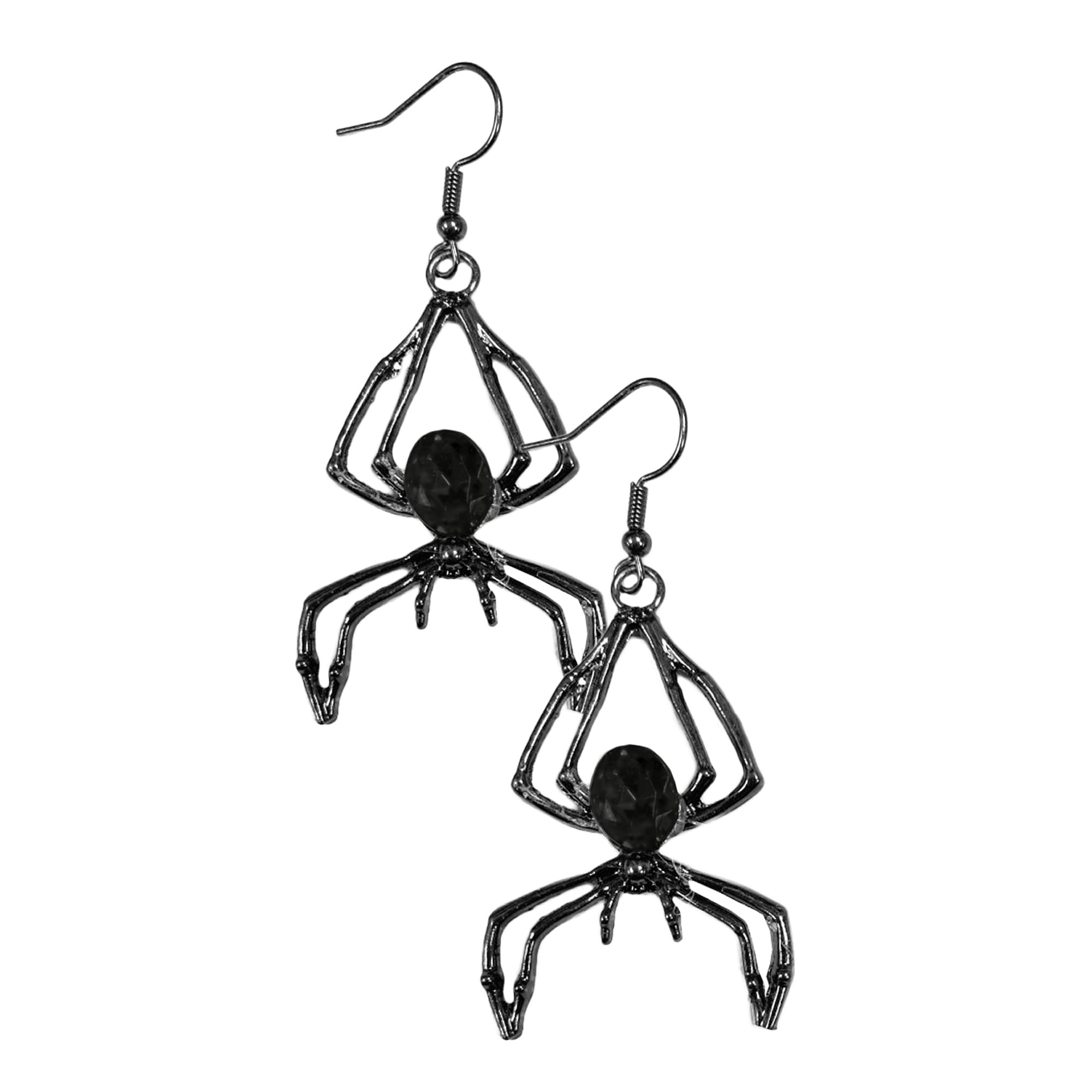 Spider Rings and Earrings Costume Accessory Set for Adults, Black, 5 Pieces, Halloween by Way To Celebrate
