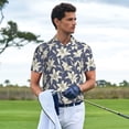 thumbnail image 3 of Fuzoiu Lilies Flowers Print Men's Polo Shirts Short Sleeve,Golf Shirts for Men,Mens Golf Shirt Moisture Wicking Quick-Dry-3X-Large, 3 of 6