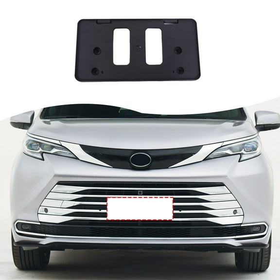Front License Plate Bracket for Toyota Sienna 2021-2023 (US Version), Front License Plate Bracket Parts, Front Bumper License Plate Frame
