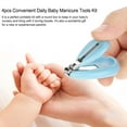 thumbnail image 3 of 4pcs Convenient Daily Baby Nail Clipper Scissors Nails File Tweezers Manicure Care Kit Blue, 3 of 14