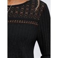 thumbnail image 4 of Camisa de Larga con Encaje para Mujer, Top de Otoño, Moda Elegante, Informal, Tipo Túnica, Suéter, Ropa de . Negro S, 4 of 8