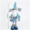 thumbnail image 2 of Sahpxhe Christmas Reindeer Plush Decor, 21 inch Adorable Blue Winter Standing Stuffed Toy for Home Table Fireplace Indoor Decorations, 2 of 6
