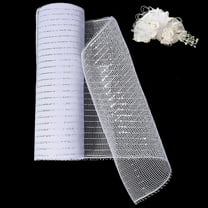 10 Yards Silver Mesh Ribbon 10 inch Metallic Silver with Wide Foil Ribbon for Wreath Swags Christmas Tree Decoration Valentine's Day Gifts Wrapping Mesh Wreath Supplies