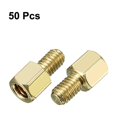 thumbnail image 2 of 50pcs M4 6+6mm Tornillos Espaciadores Hexagonales de Latón con Rosca Macho y Hembra, 2 of 3