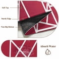 thumbnail image 6 of Red Geometric Round Area Rug 5Ft Washable Circle Rugs for Living Room Bedroom, Abstract Stripes Modern Minimalist Non-Slip Carpet Floor Mats Indoor Outdoor Carpet Runner Aesthetic Home Decor, 6 of 8