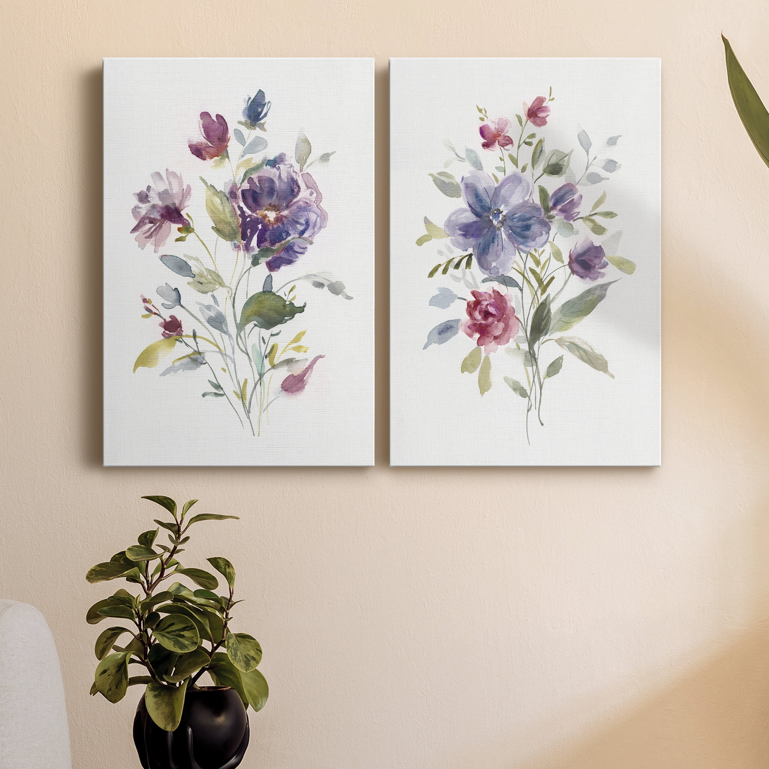 Color Variety I Premium Gallery Wrapped Canvas - Ready to Hang - Set of 2 - 24 x 36 Each