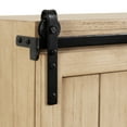 thumbnail image 4 of Kate and Laurel Cates Decorative Wood Floating Side Table with Sliding Barn Door, 20 x 12 x 15, Natural Wood, Farmhouse Wooden Floating Wall Cabinet for Versatile Home Storage, 4 of 11