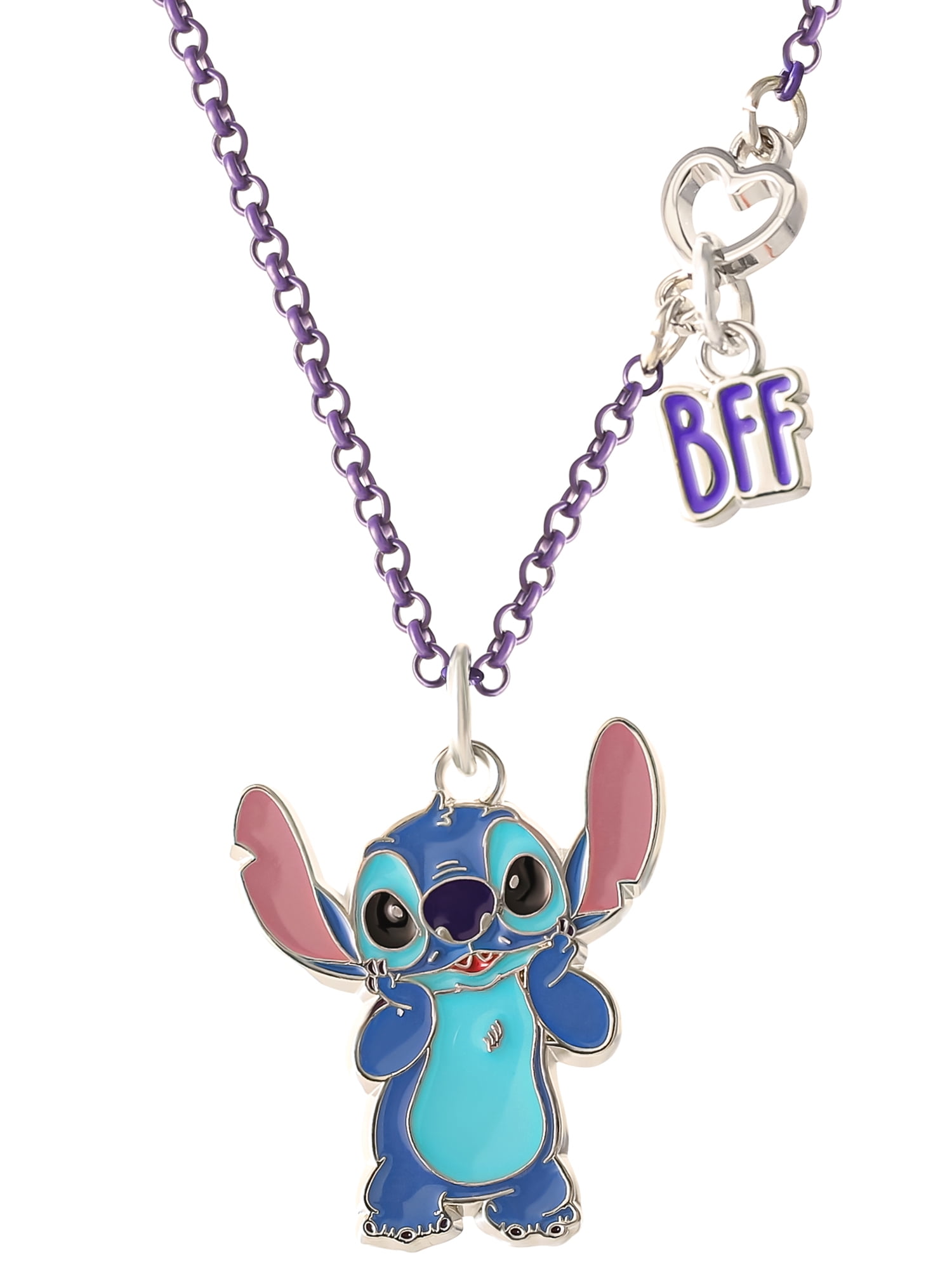 Disney Girls/Tween Lilo & Stitch Best Friends Necklace, Set of 2 with BFF Charm, 18"
