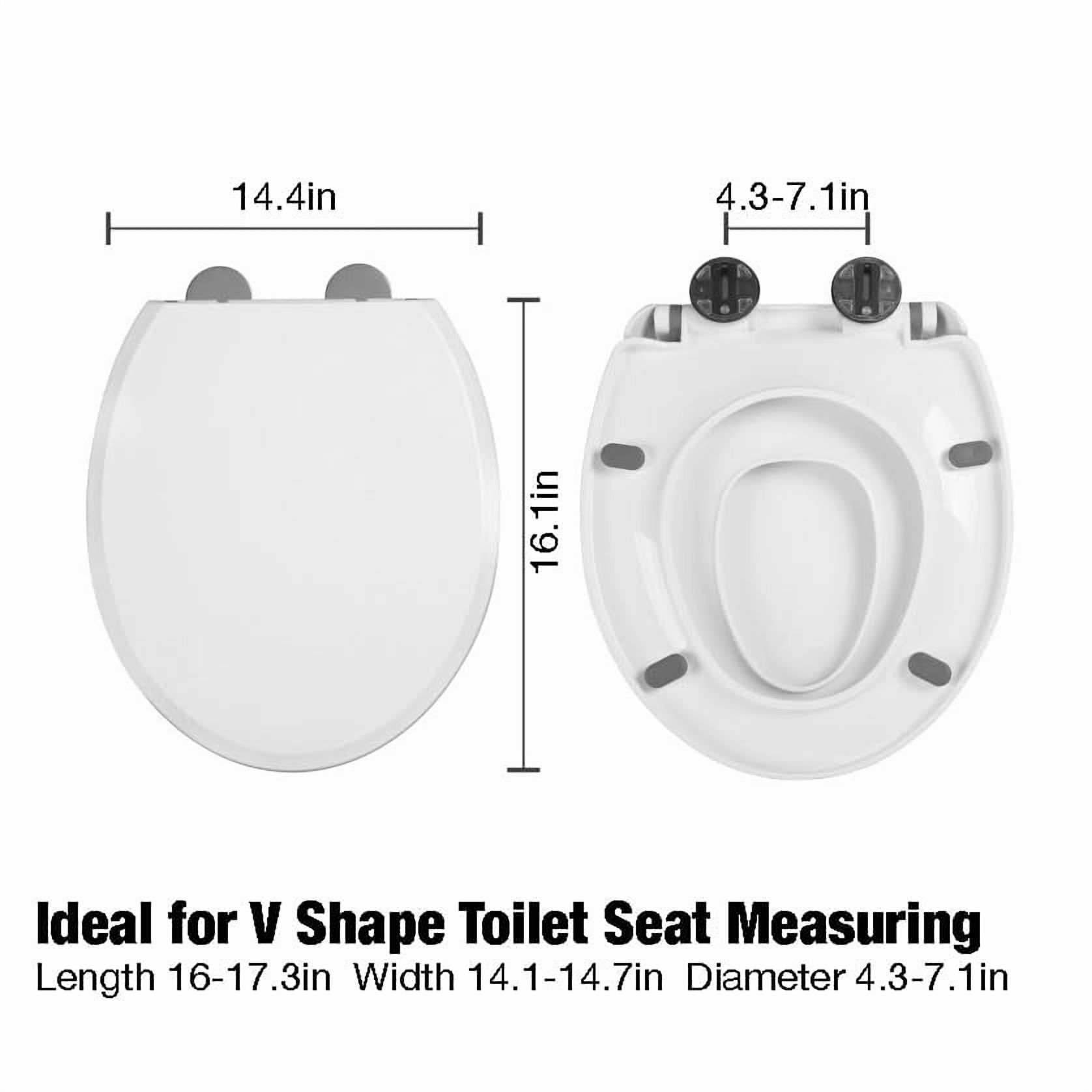 PandaEar Toilet Seat with Build-In Toddler Potty Training Seat, Elongated Toilet Seat with Splash Guard for Toddler Training, Easy to Install & Slow Close